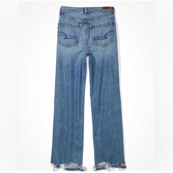 American Eagle Outfitters Super High Rise Baggy Wide Leg Jeans Size 8 Long - Picture 4 of 16